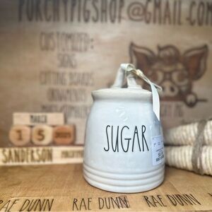 Rae Dunn White Sugar Canister